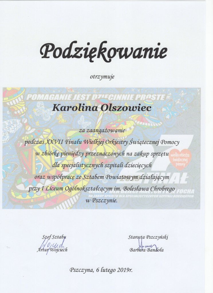 podziekowanie Karolina Olszowiec023